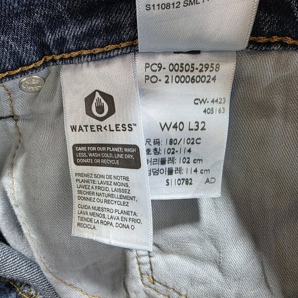 Levis 505 Jeans Mens 40x32 Regular Fit Stretch Denim Straight Leg Water Less - Picture 11 of 11